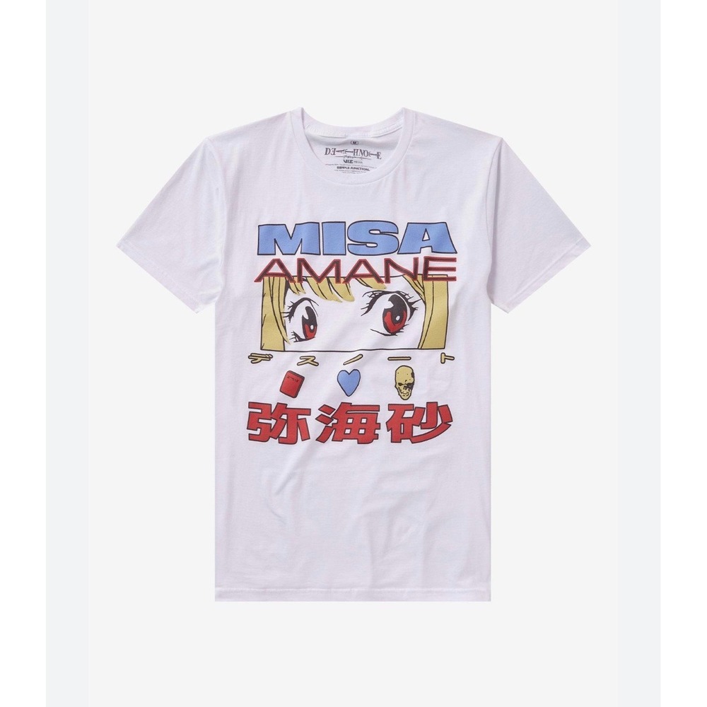 Death Note Misa Amane Graphic T-Shirt Adult Medium White Ripple Junction Anime T